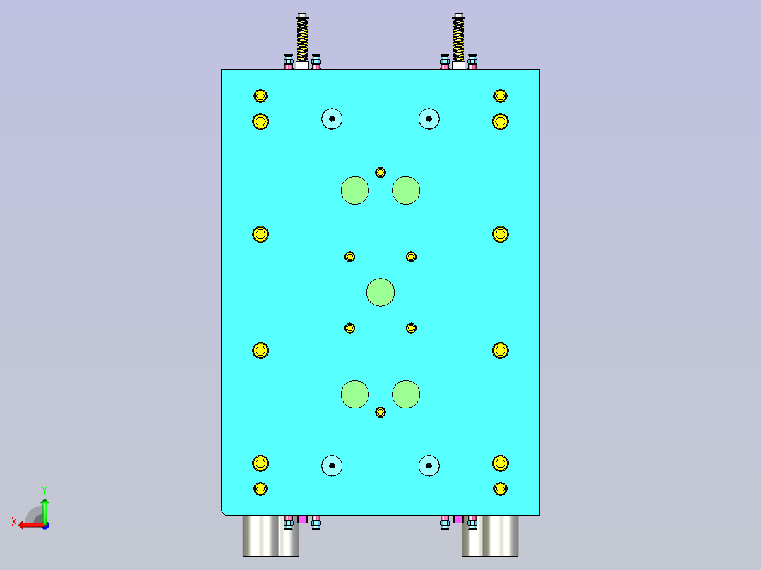 柜子侧面模具设计后视图