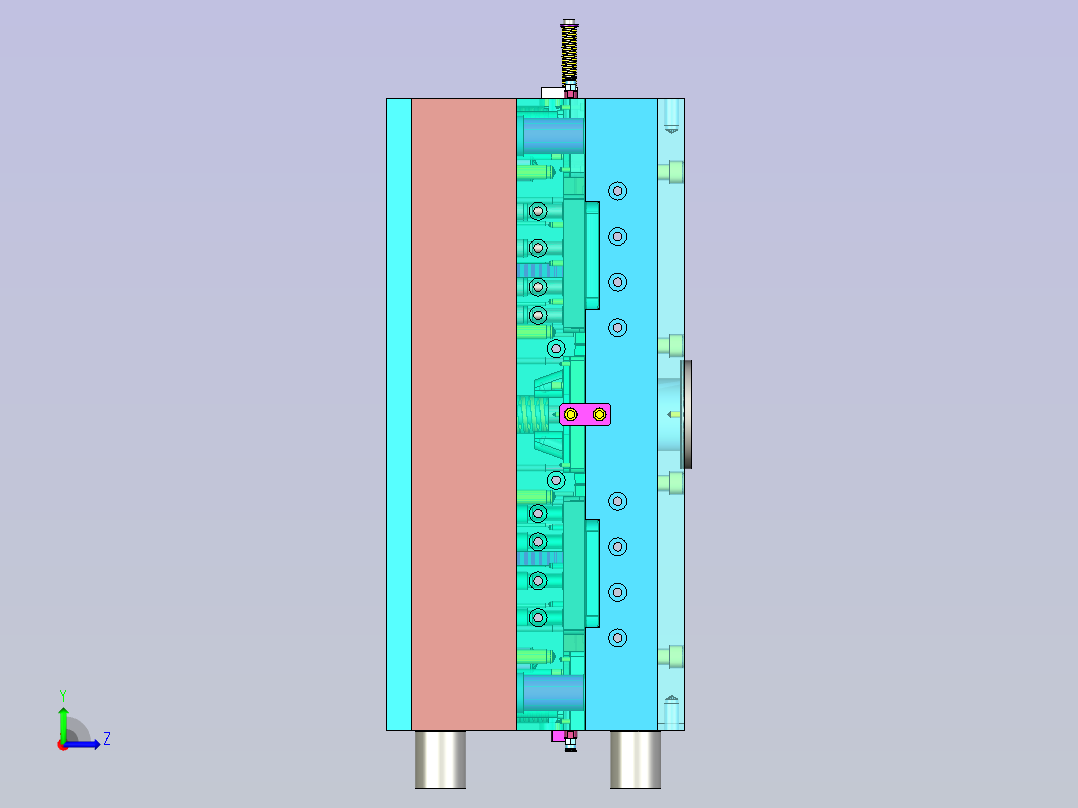 柜子侧面模具设计左视图