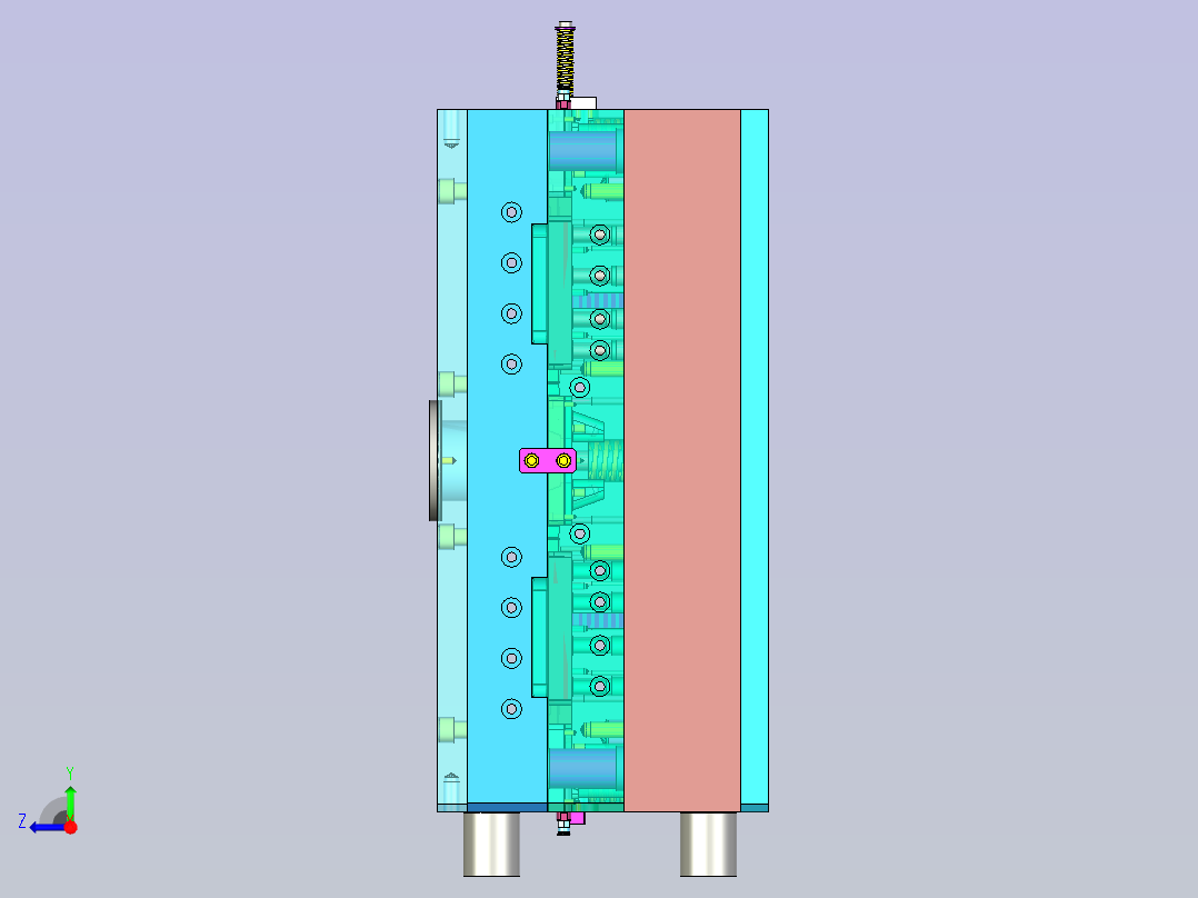 柜子侧面模具设计右视图