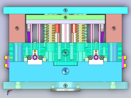 柜子侧面模具设计俯视缩略图