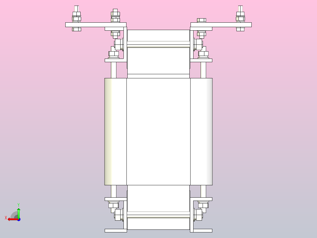 SG-15三相干式变压器三维模型202010后视图