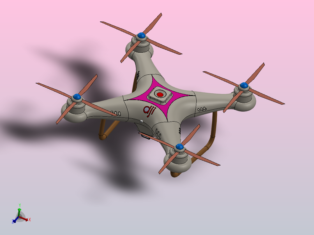 无人机身主视图