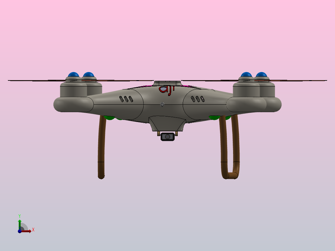 无人机身前视图