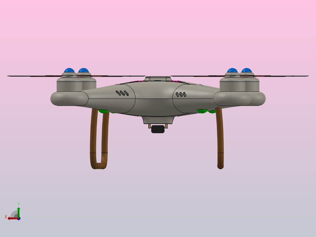 无人机身后视图