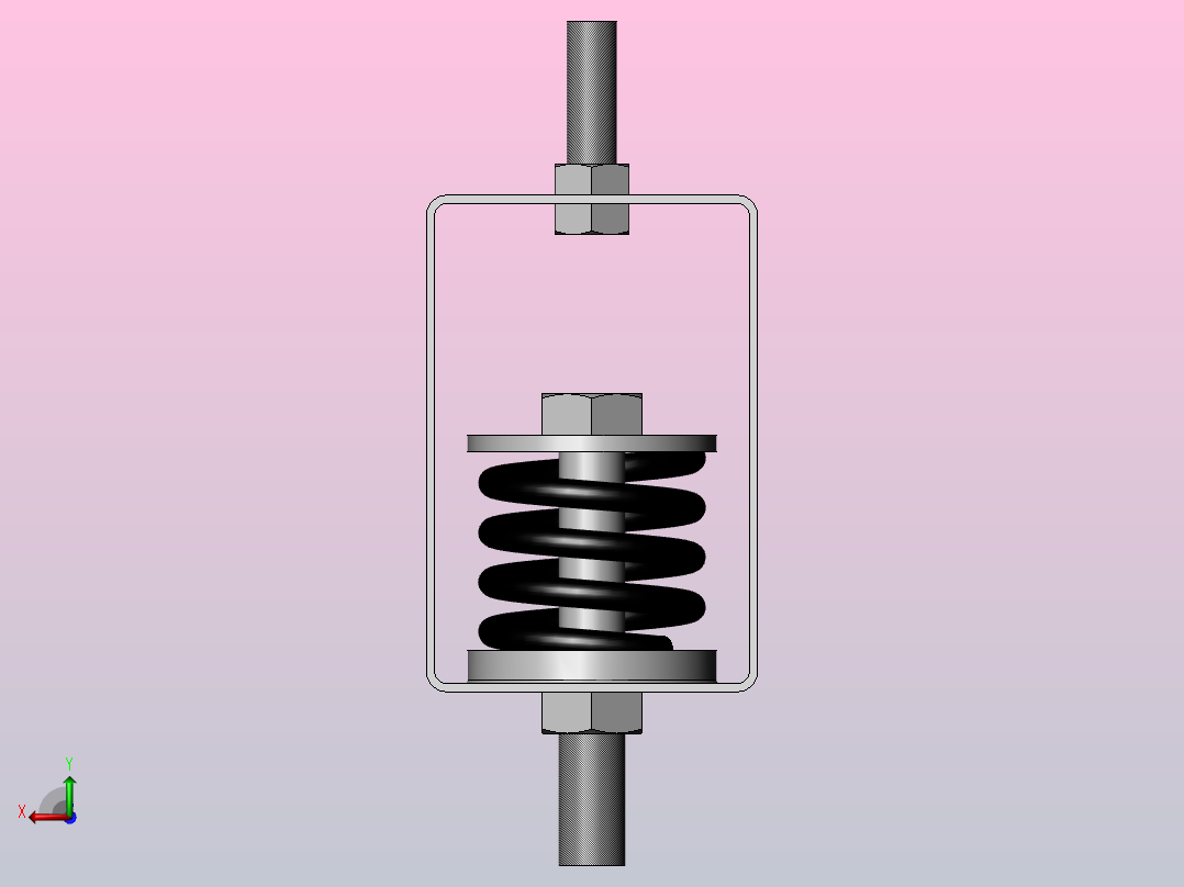 DS吊架弹簧减振器[DS-7] (2)后视图