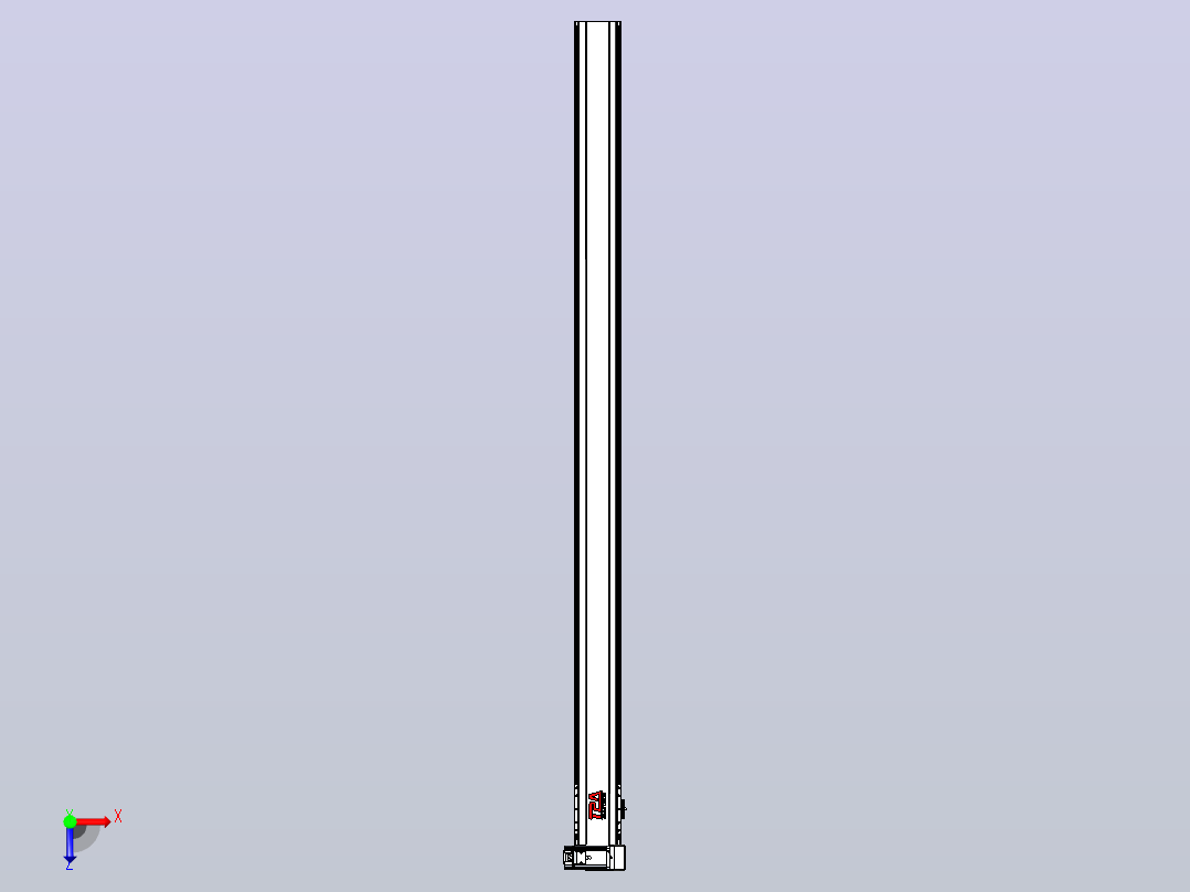 皮带直线轴半封闭可选导轨TPA-HNB-120D-110-L1900-RU-Y-P40-N3俯视图