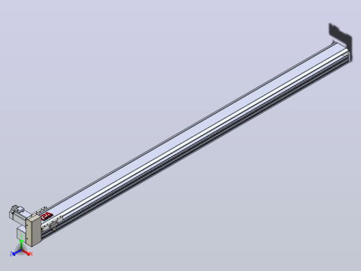 皮带直线轴半封闭可选导轨TPA-HNB-120D-110-L1900-RU-Y-P40-N3正等轴测缩略图