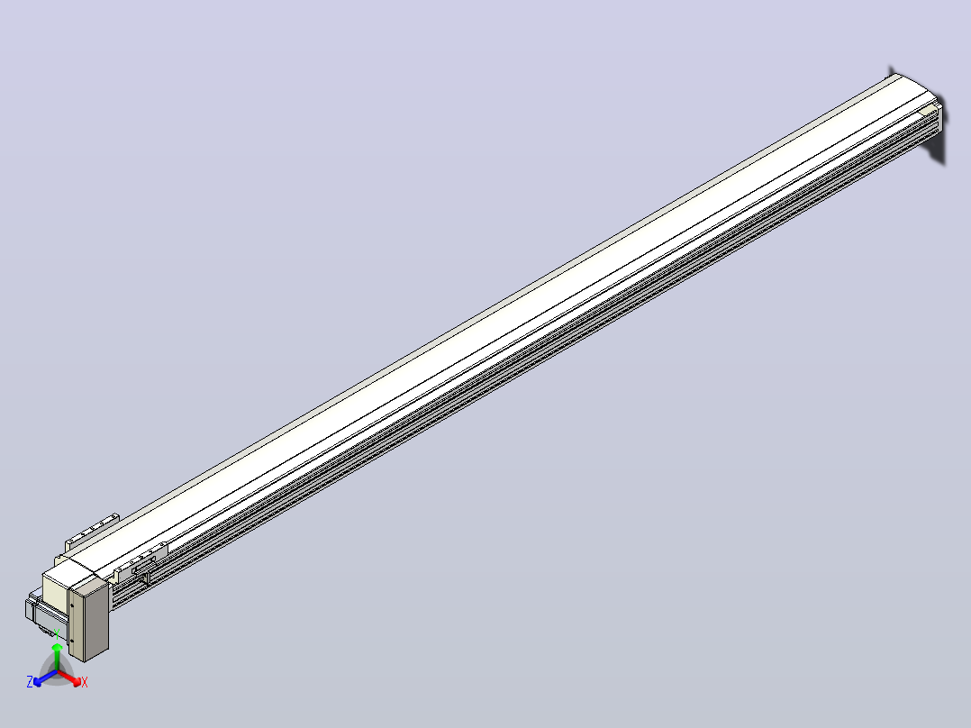 皮带直线轴半封闭可选导轨TPA-HNB-140D-120-L1950-RP-C-P40-N3主视图