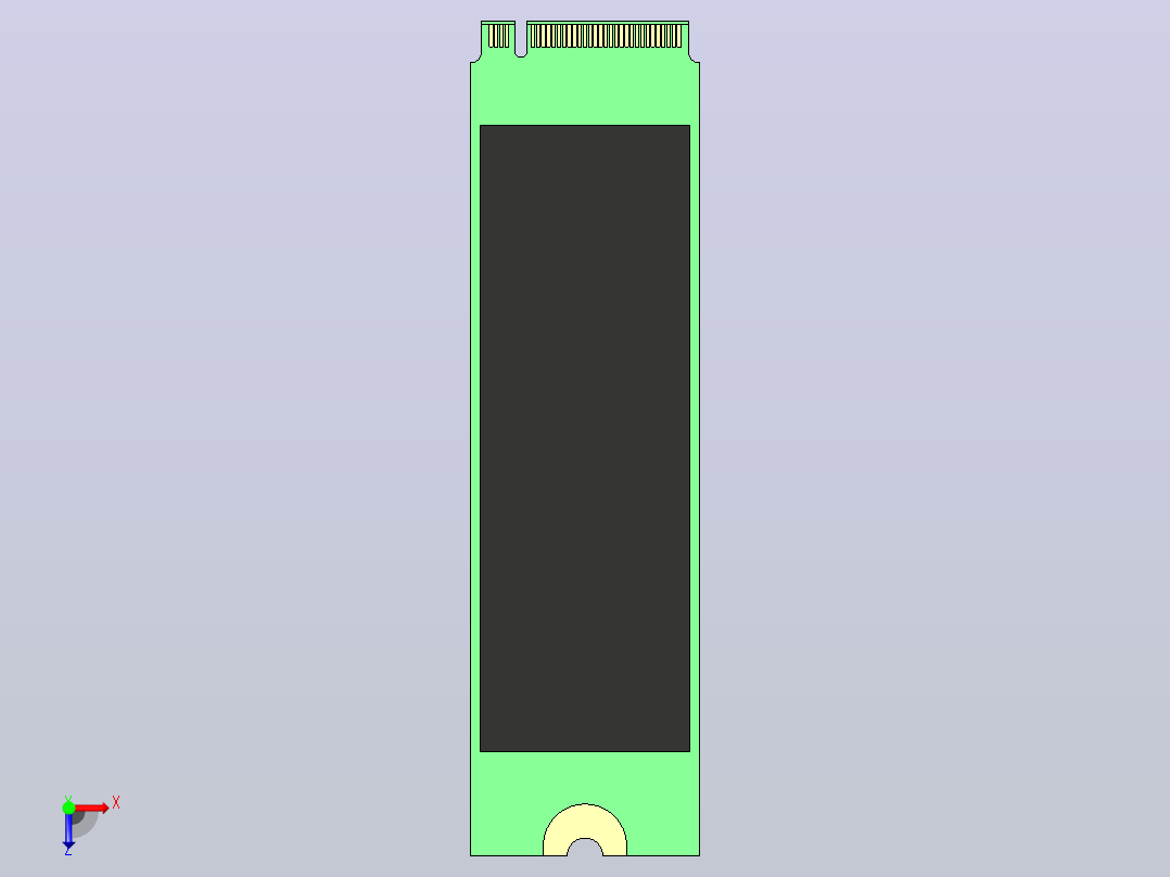 M2 SSD驱动器22俯视图