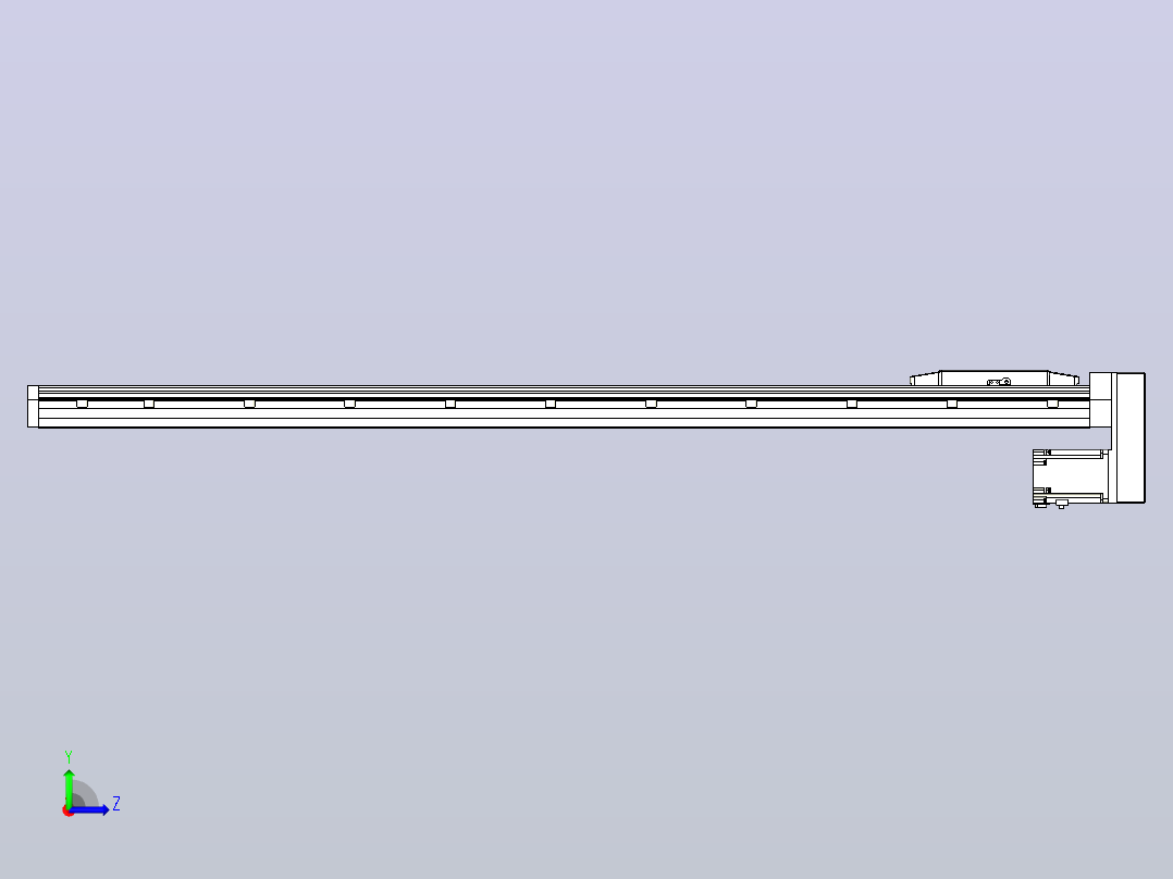 滚珠丝杠直线轴内置导轨TPA-GCR-170-2510C-L1300-MP-M75-N3左视图