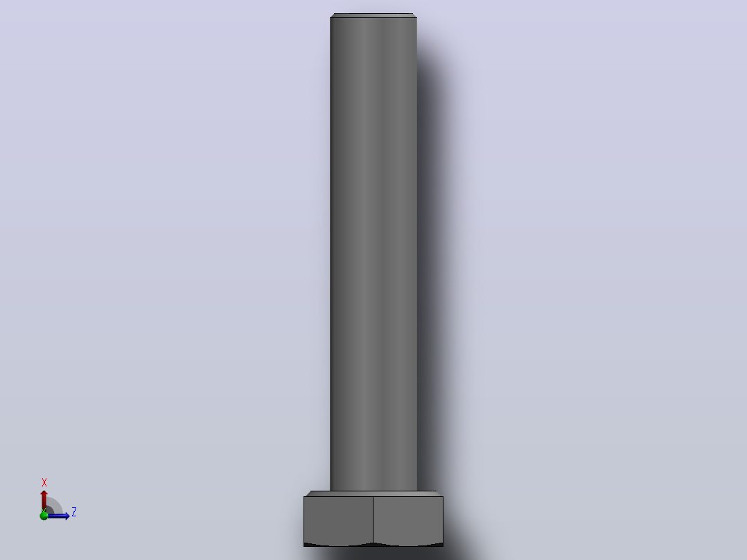 六角头螺栓M10×55俯视图
