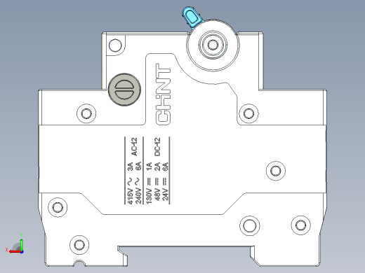 AL-X3H报警触头三维模型202404后视缩略图