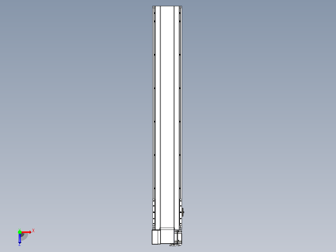 皮带直线轴半封闭可选导轨TPA-HNB-175D-140-L1050-LP-C-P75-N3俯视图