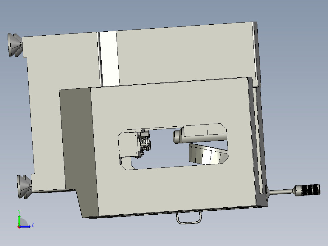 夹具机加工中心简易模型 step左视图