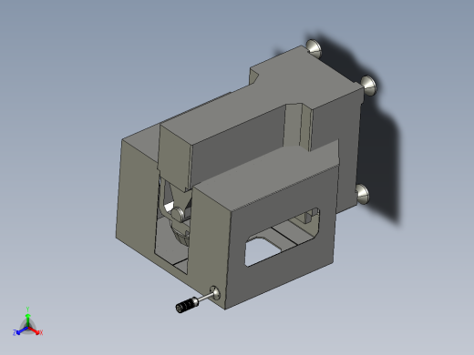 夹具机加工中心简易模型 step正等轴测缩略图
