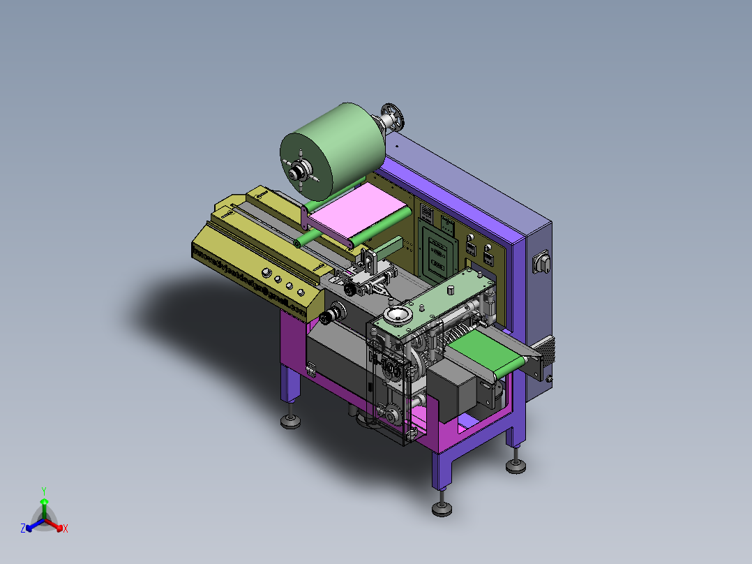 T813 小型枕式包装机正等轴测图