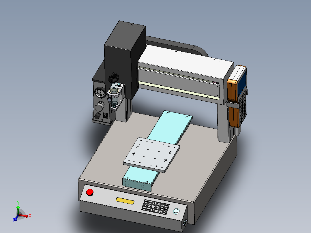 桌面式三轴点胶机（300行程、量产图纸）