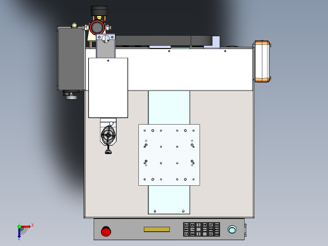桌面式三轴点胶机（300行程、量产图纸）俯视图