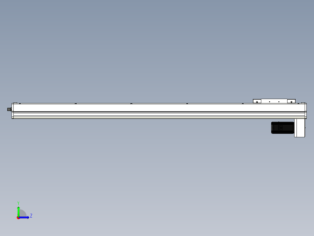 Toyo东佑达直线模组-ECH17-1250-BM-400W左视图