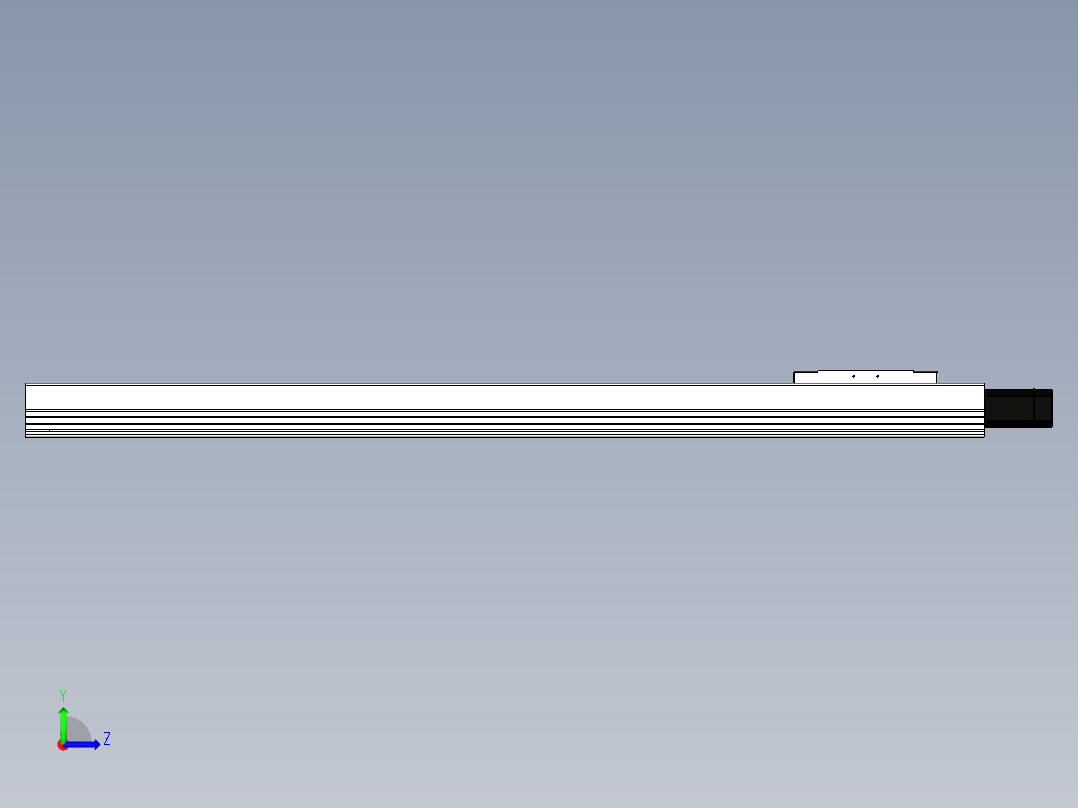 Toyo东佑达直线模组-ECH22-L25-1550-BC-M75-C4左视图