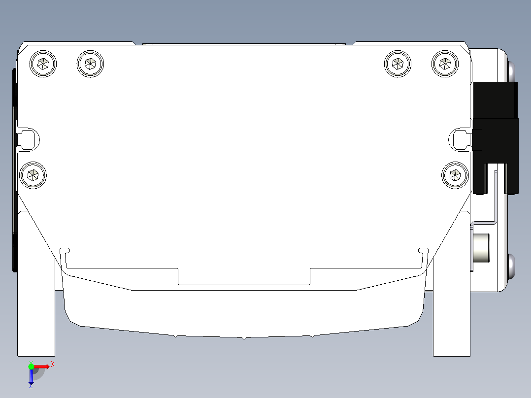 Toyo东佑达直线模组-ETB14M-R-2300-M20俯视图