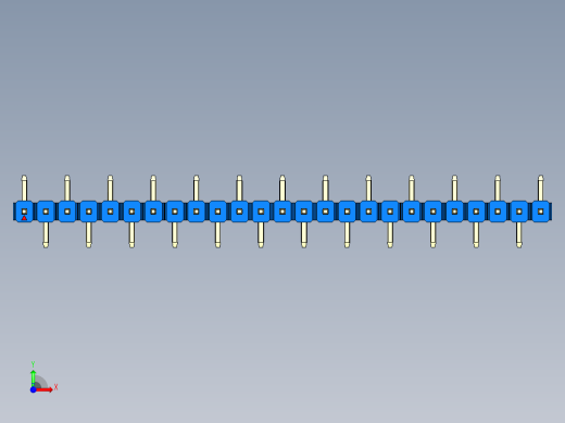 彩色公排针 100mil 2.54mm 系列-DS1022_blue_25p_100mil_Type_SMT_R1_rev1.0前视缩略图