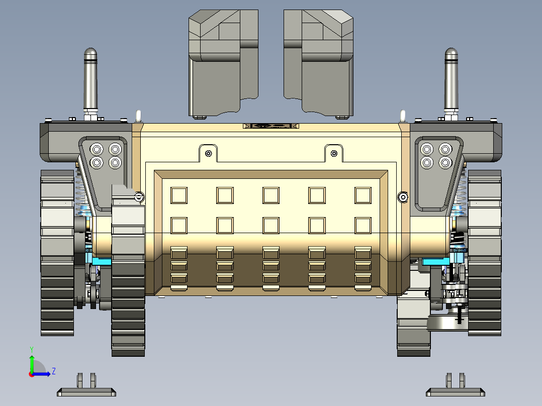 履带车结构左视图