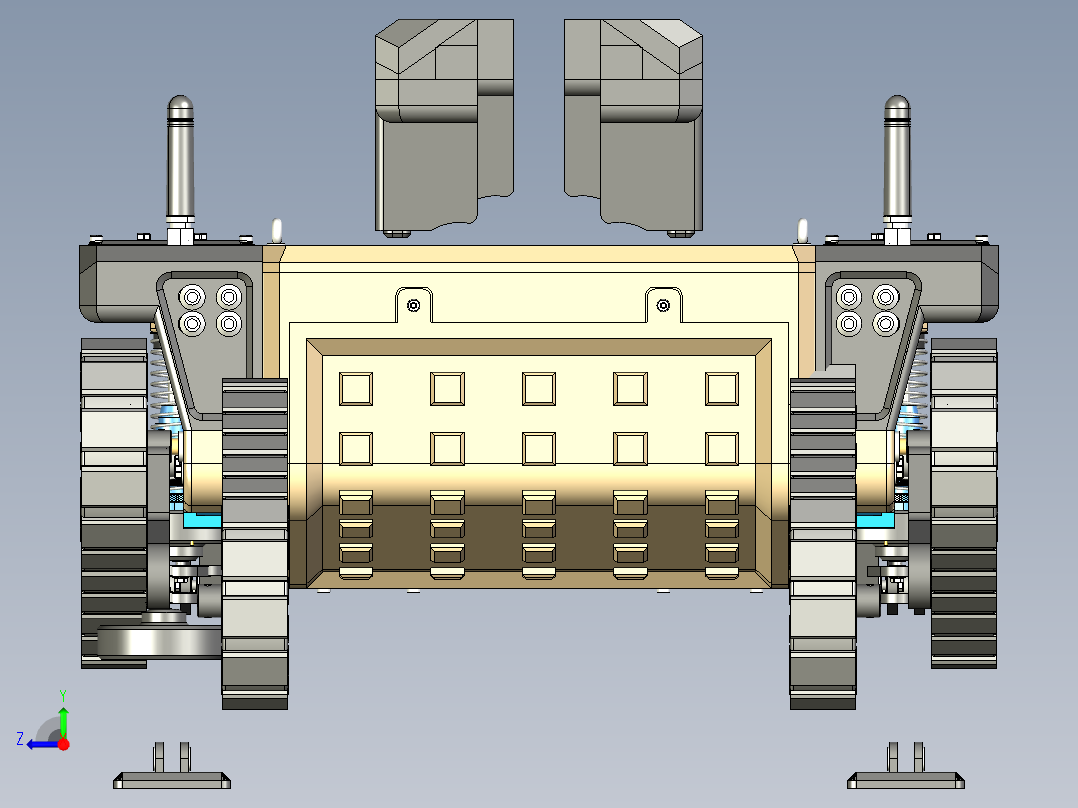 履带车结构右视图