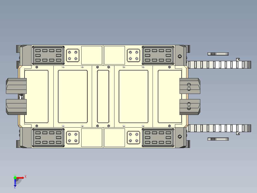 履带车结构俯视图
