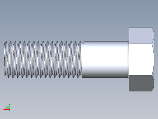 UNC 六角螺栓-Hex Bolt 0.875-9 x 3后视缩略图