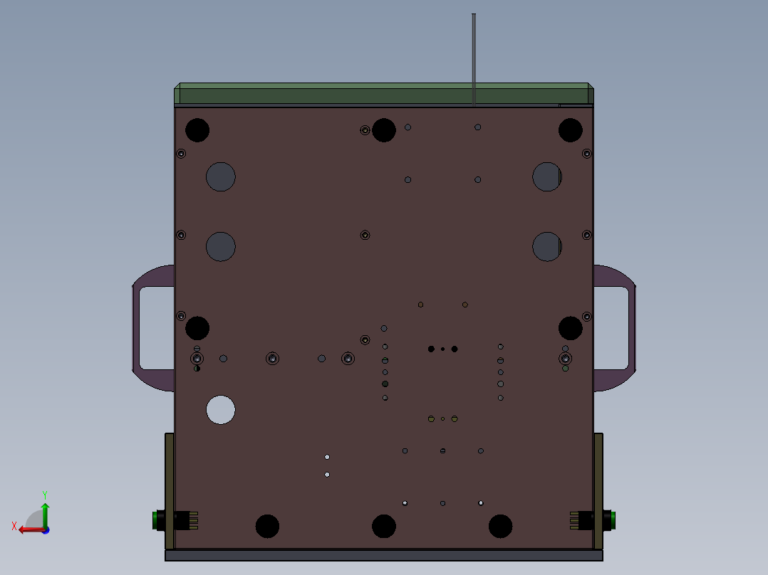 连接器导通测试机3D模型后视图