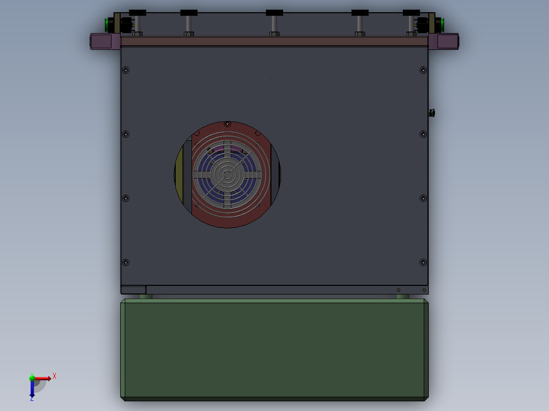 连接器导通测试机3D模型俯视图
