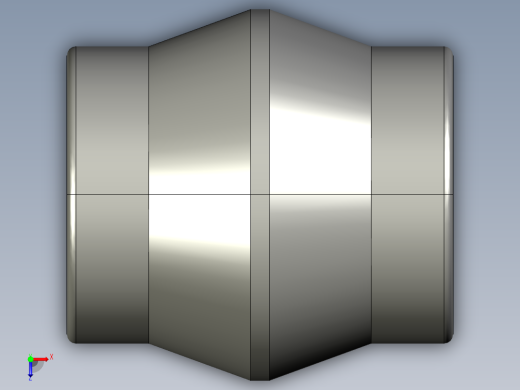 软管与硬管连接用工业通用接头0126_10_00俯视缩略图