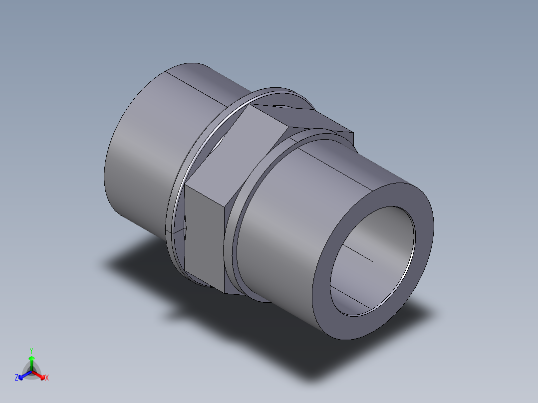 6NFV (A) 桶的阳螺纹端乳头BSP主视图