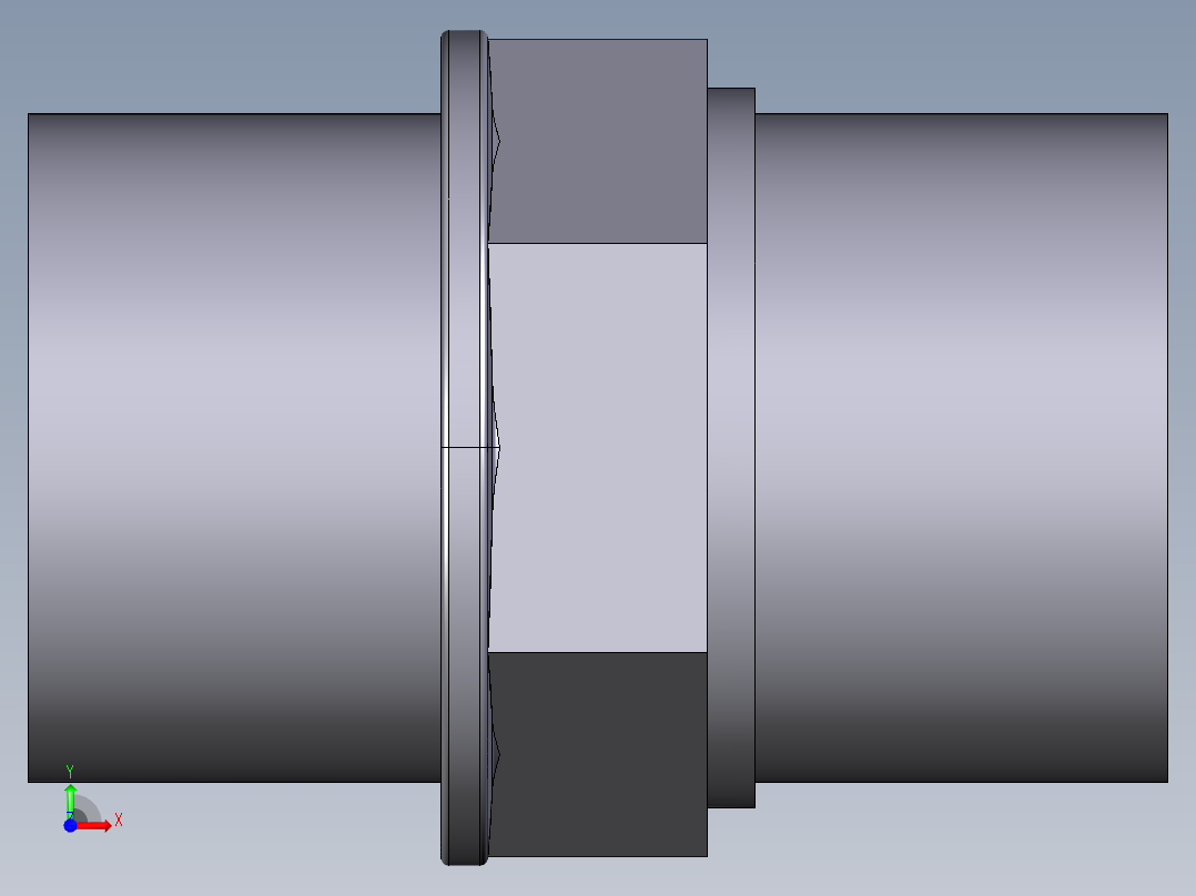 6NFV (A) 桶的阳螺纹端乳头BSP前视图