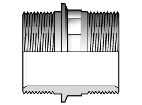 6NFV (A) 桶的阳螺纹端乳头BSP