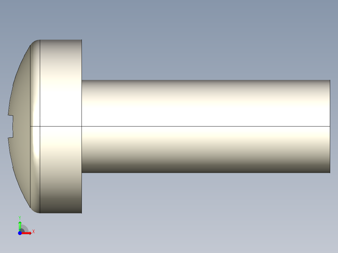 螺丝 M3 十字盘头-M3 x 8 Screw head.STEP前视图