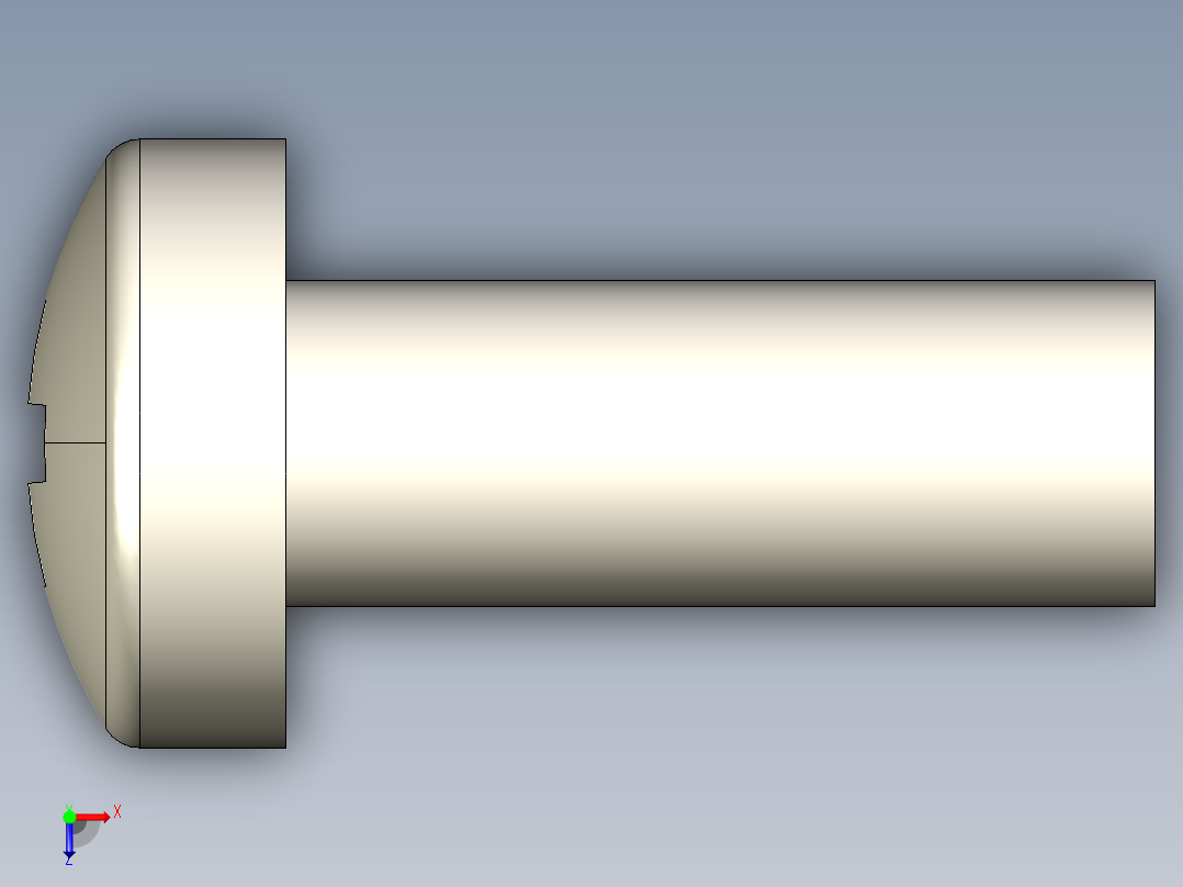 螺丝 M3 十字盘头-M3 x 8 Screw head.STEP俯视图