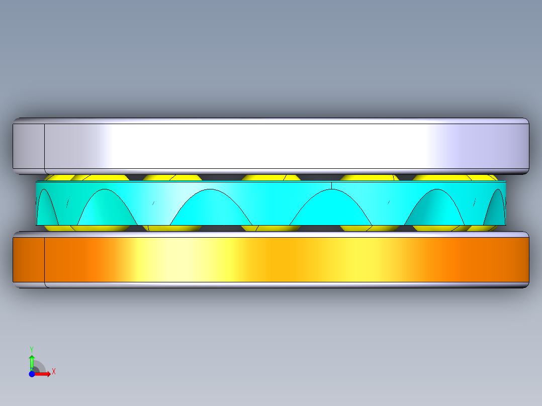 平面推力球轴承51309前视图