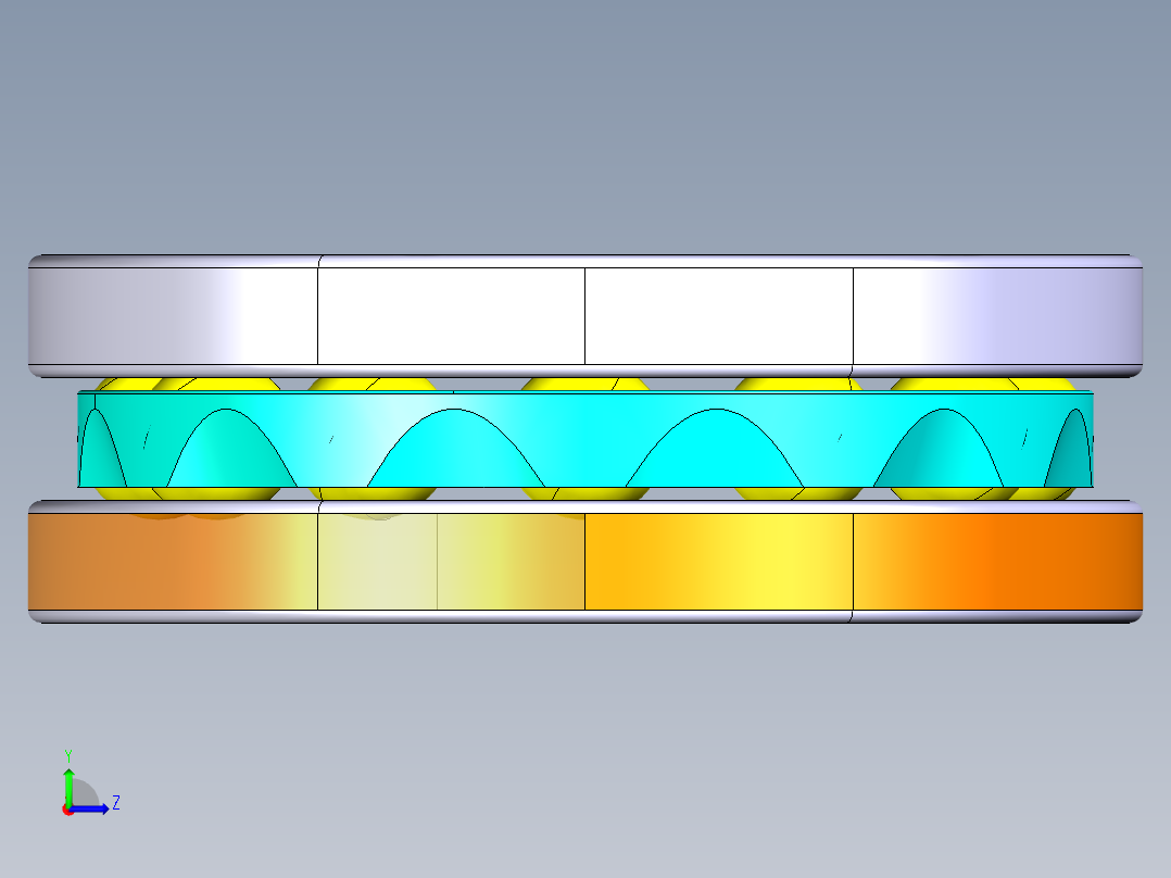 平面推力球轴承51309左视图