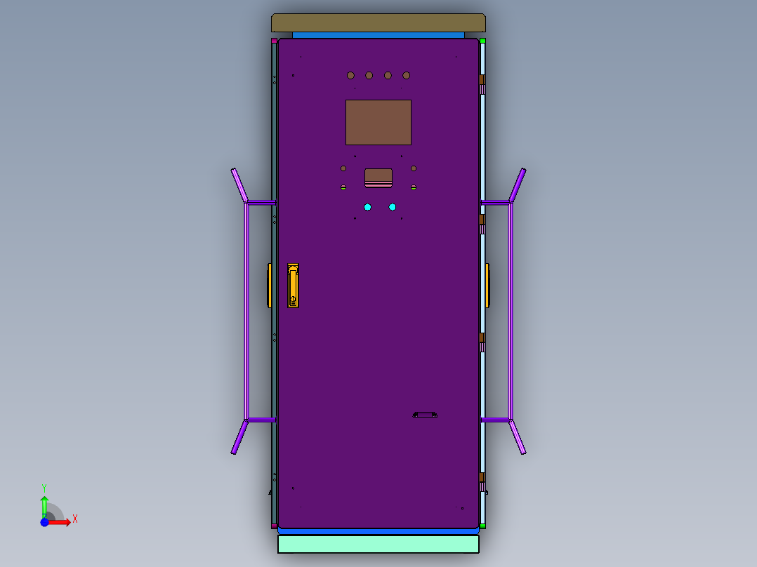 电动汽车户外直流柜式前视图