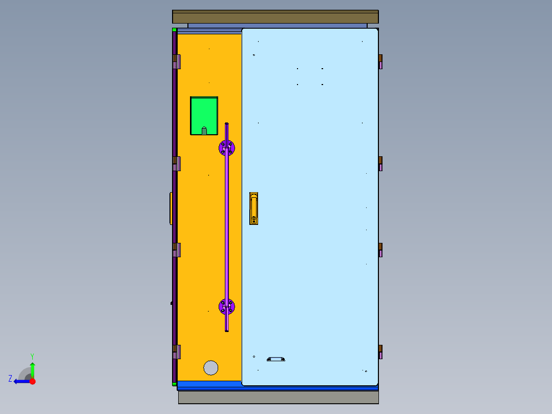 电动汽车户外直流柜式右视图