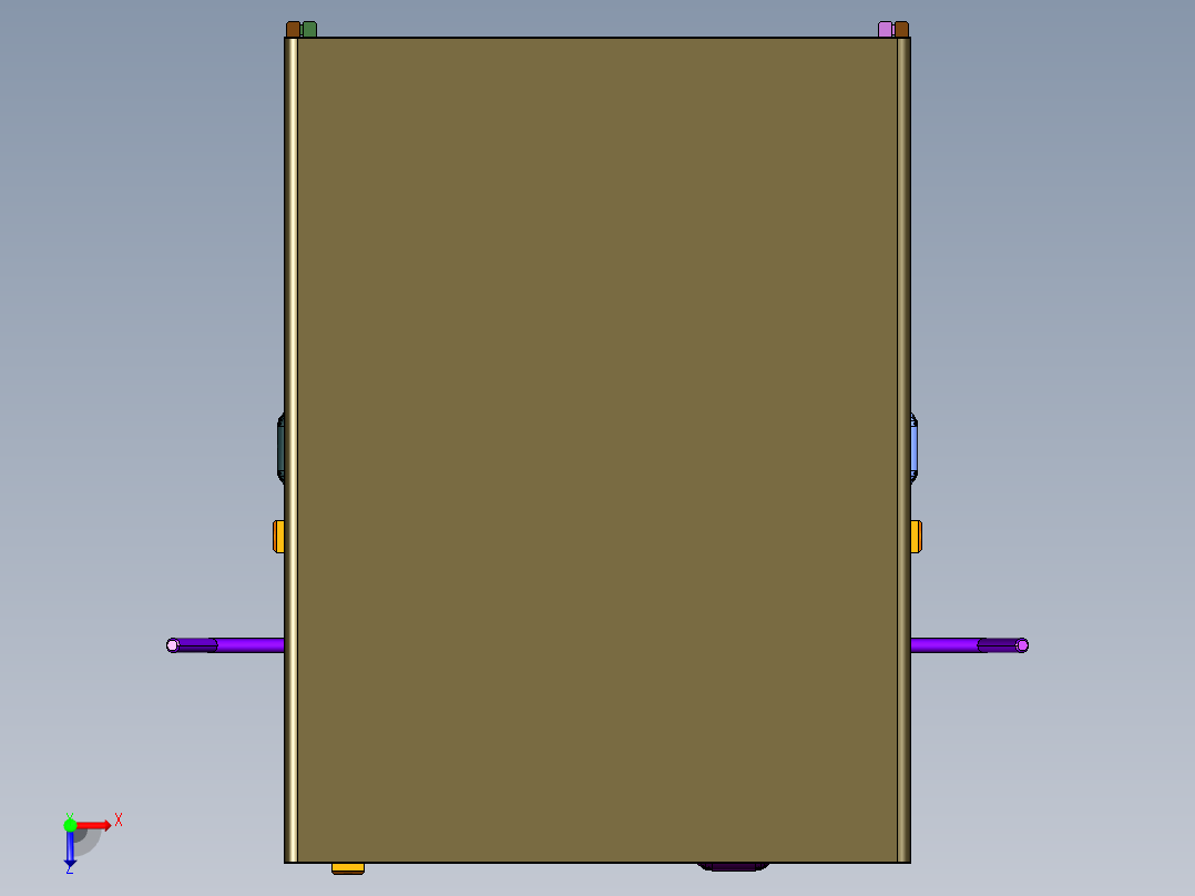 电动汽车户外直流柜式俯视图