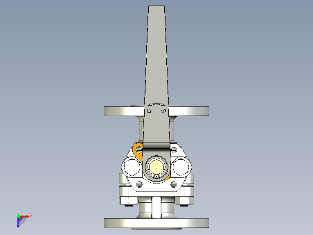 管道手动球阀-水管开关阀-手动阀门User Library-md52c150dn25俯视图