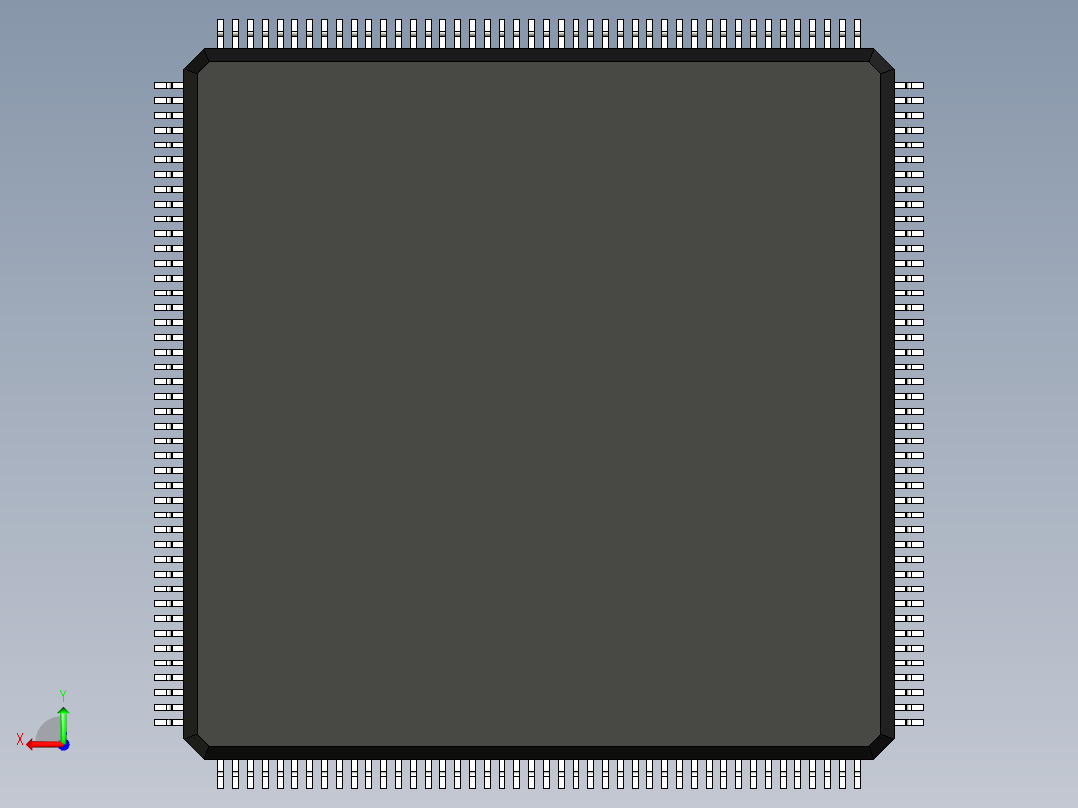 元器件3D封装QFP176_FPT-176P-M01170后视图