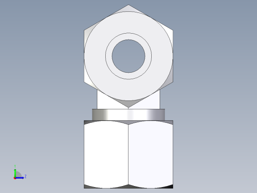 卡套式工业通用硬管接头EO_Union_tee_T14ZSCF左视缩略图