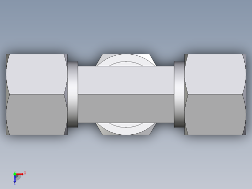 卡套式工业通用硬管接头EO_Union_tee_T14ZSCF俯视缩略图