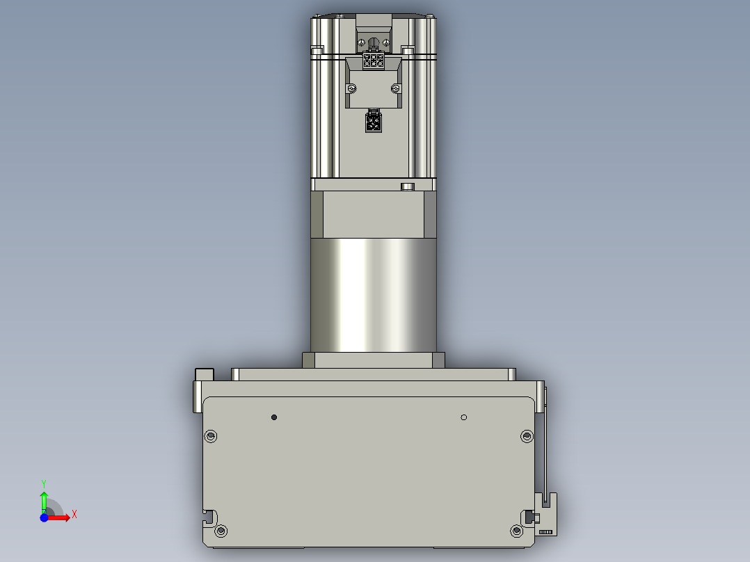 东锦齿条传动DH210G-L167-S1450-BU-减速机+P750W前视图