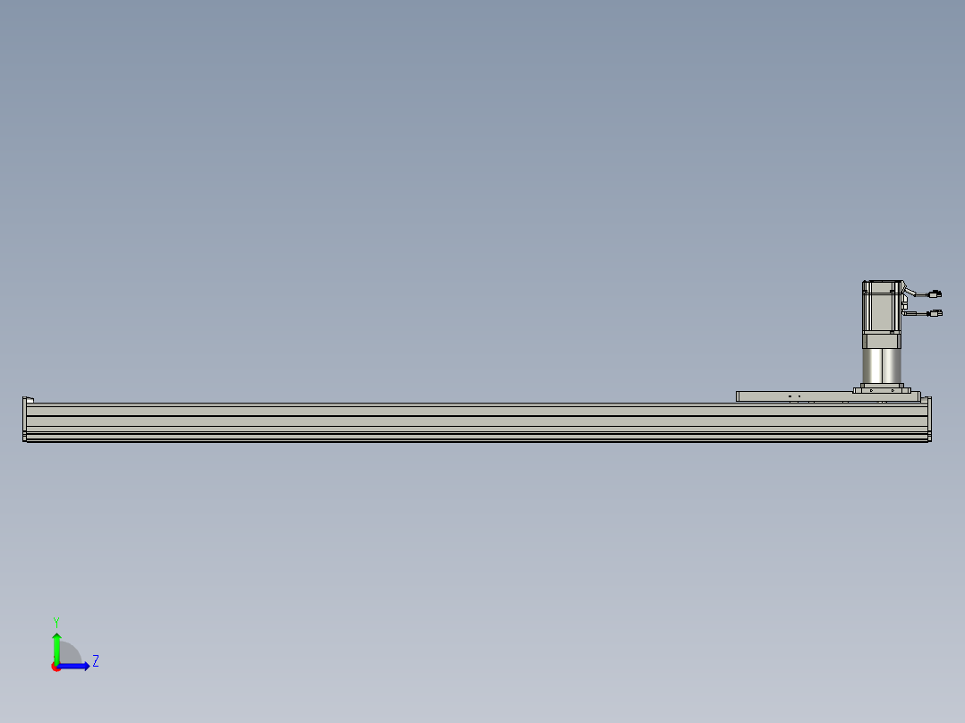 东锦齿条传动DH210G-L167-S1450-BU-减速机+P750W左视图
