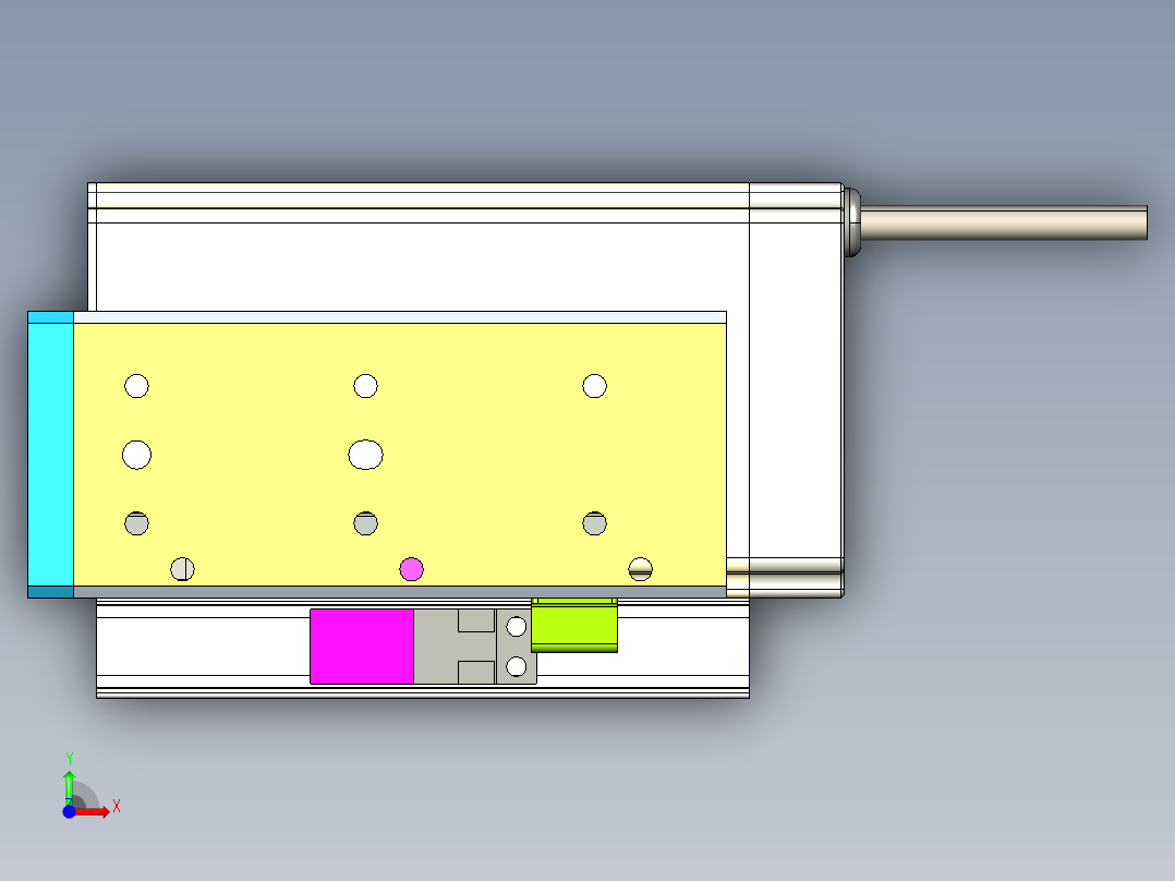 威洛博LES小滑台LES16-Lxx-S50-BL前视图